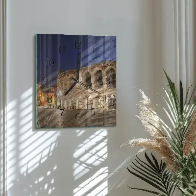 Moderne wandklok glas vierkant Nachtlampje