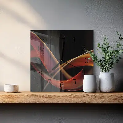 Vierkante glas klok Abstractie