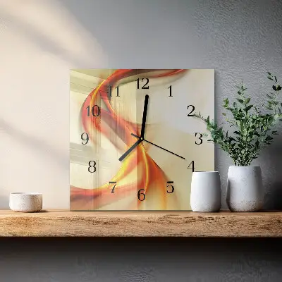 Moderne wandklok glas vierkant Abstractie