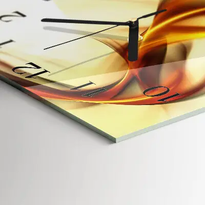 Moderne wandklok glas vierkant Abstractie