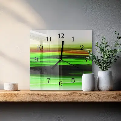 Vierkante glas klok Abstractie