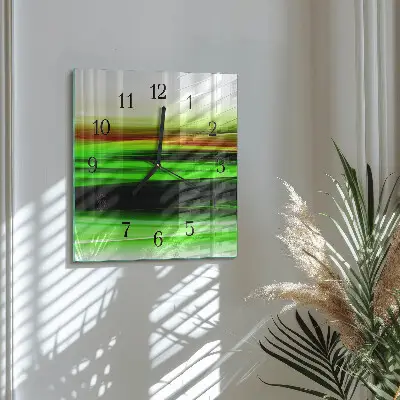 Vierkante glas klok Abstractie