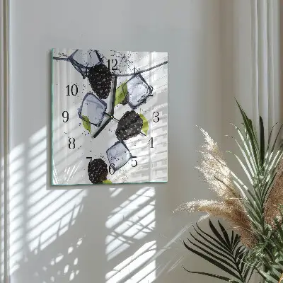 Vierkante glazen klok Bramen