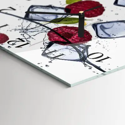 Decoratieve glazen klok vierkant Frambozen