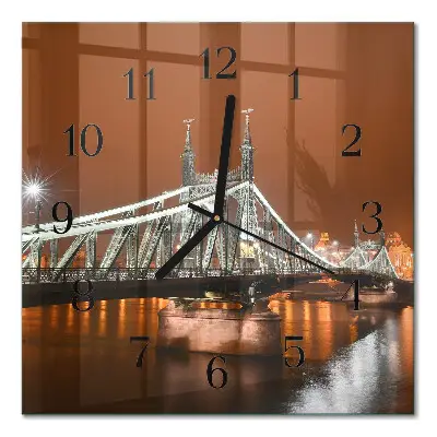 Vierkante glas klok Brug