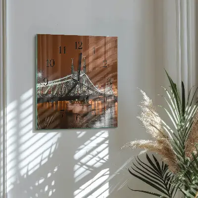 Vierkante glas klok Brug