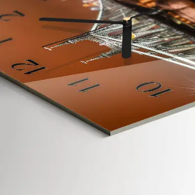 Vierkante glas klok Brug
