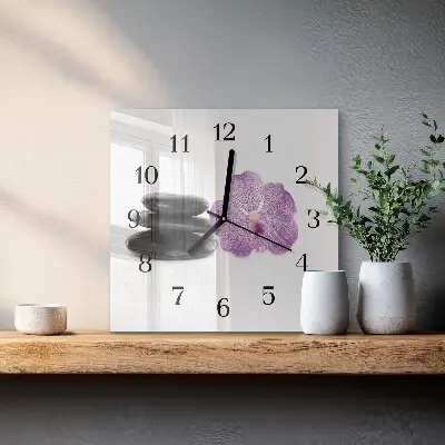 Vierkante glas klok Stenen