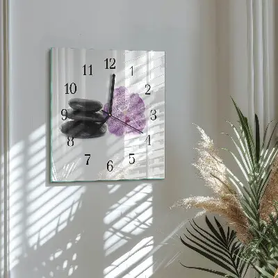 Vierkante glas klok Stenen