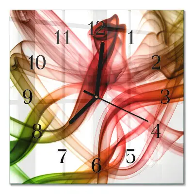 Decoratieve glazen klok vierkant Abstractie