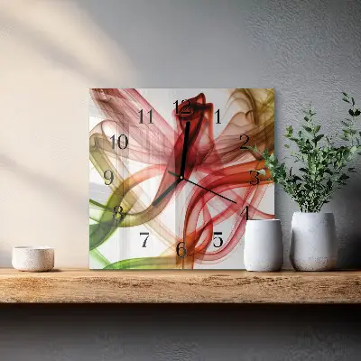 Decoratieve glazen klok vierkant Abstractie
