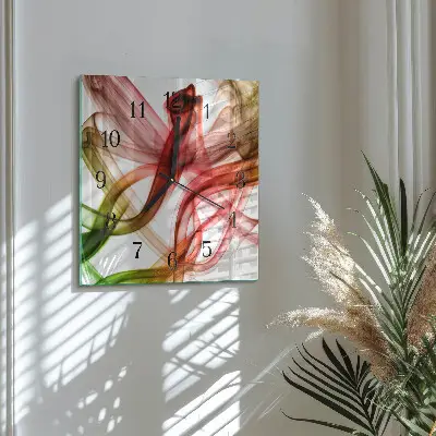 Decoratieve glazen klok vierkant Abstractie