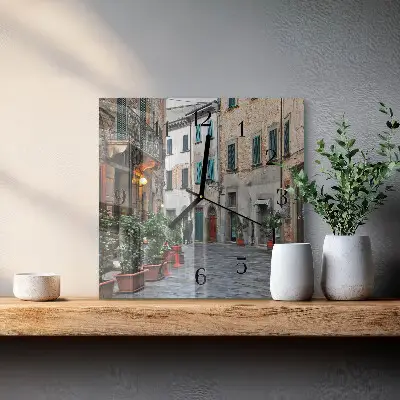 Decoratieve glazen klok vierkant Laan