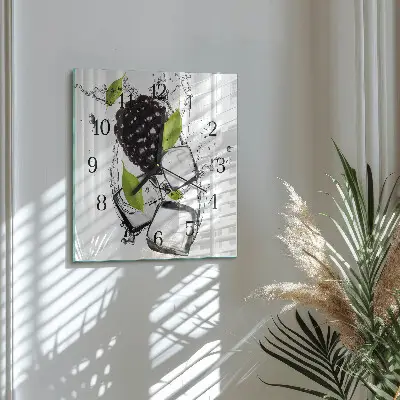Moderne wandklok glas vierkant Braam
