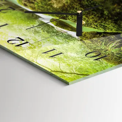 Decoratieve glazen klok vierkant Natuur