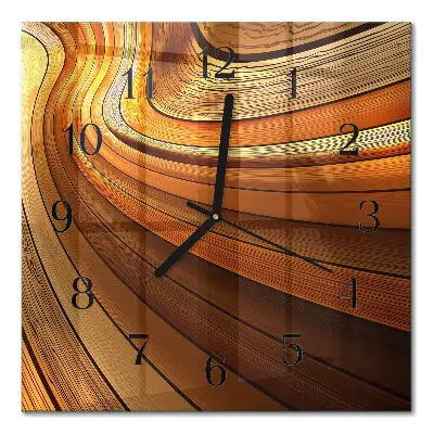 Moderne wandklok glas vierkant Abstractie