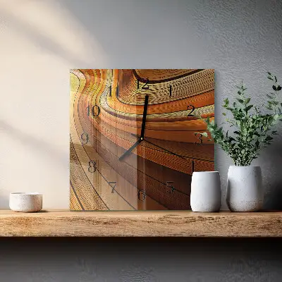 Moderne wandklok glas vierkant Abstractie