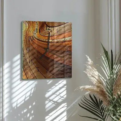 Moderne wandklok glas vierkant Abstractie