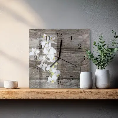 Moderne wandklok glas vierkant Borden