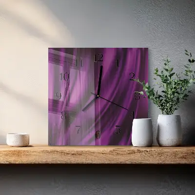 Vierkante glas klok Abstractie