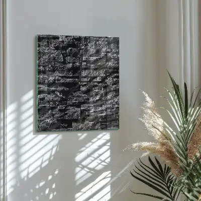 Decoratieve glazen klok vierkant Stenen