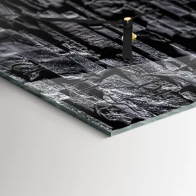 Decoratieve glazen klok vierkant Stenen