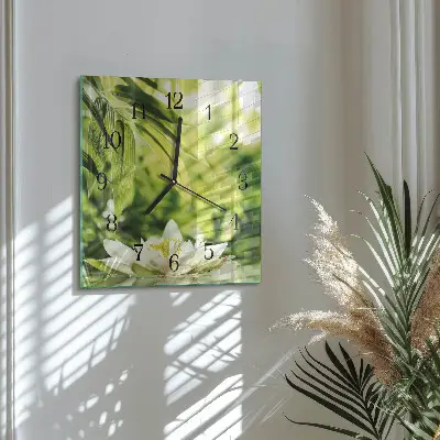 Vierkante glas klok Natuur