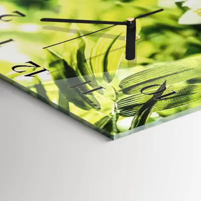 Vierkante glas klok Natuur