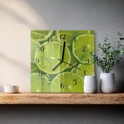 Decoratieve glazen klok vierkant Calciumcarbonaat