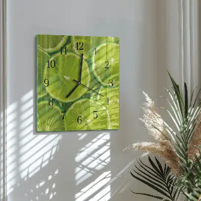 Decoratieve glazen klok vierkant Calciumcarbonaat