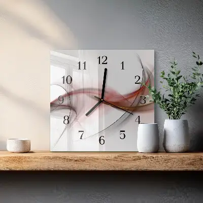 Decoratieve glazen klok vierkant Abstractie