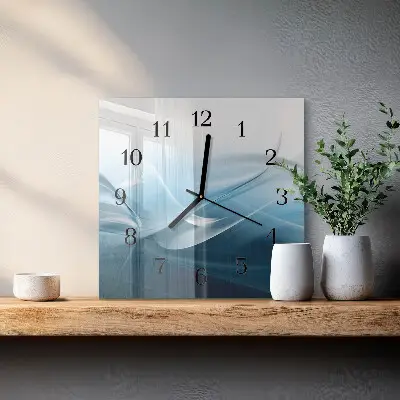 Moderne wandklok glas vierkant Abstractie