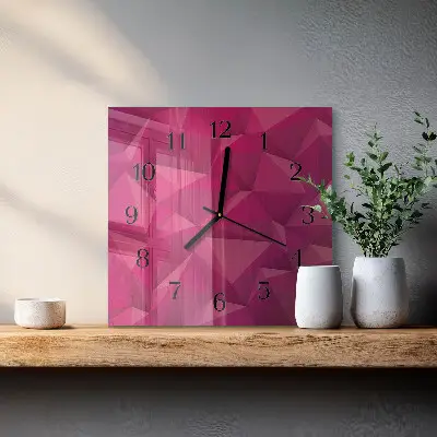 Decoratieve glazen klok vierkant Abstractie