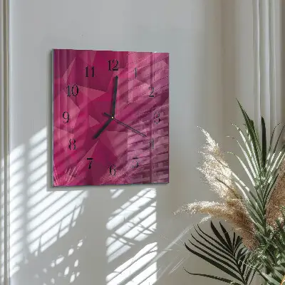 Decoratieve glazen klok vierkant Abstractie