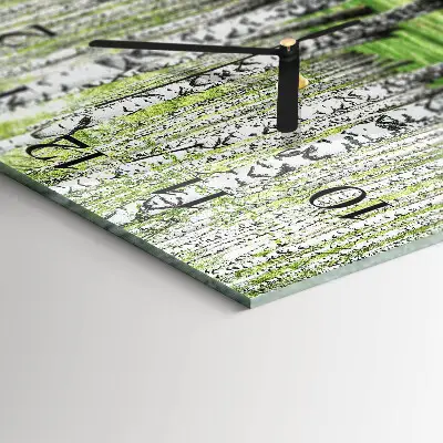 Vierkante glazen wandklok Berk