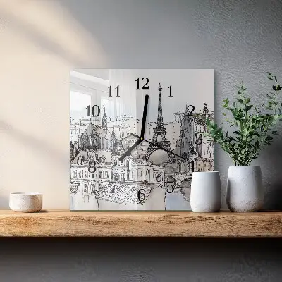 Vierkante glazen klok Monumenten