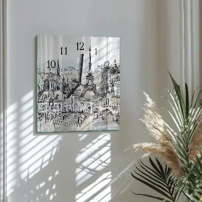 Vierkante glazen klok Monumenten