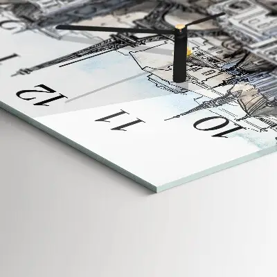 Vierkante glazen klok Monumenten