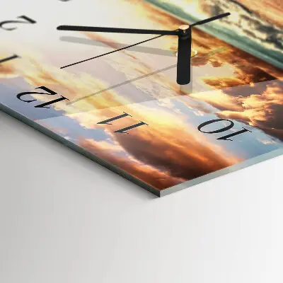 Decoratieve glazen klok vierkant Zandkust