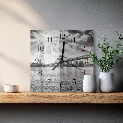 Vierkante glas klok Brug