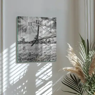 Vierkante glas klok Brug