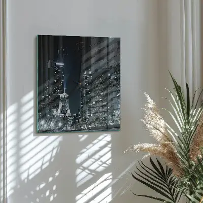 Vierkante glas klok Stad