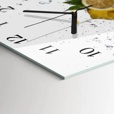 Moderne wandklok glas vierkant Citroenen