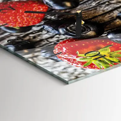Decoratieve glazen klok vierkant Bessen