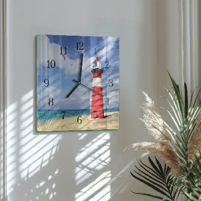 Vierkante glas klok Vuurtoren