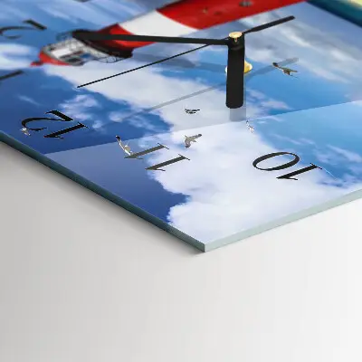 Vierkante glas klok Vuurtoren