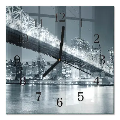 Decoratieve glazen klok vierkant Brug