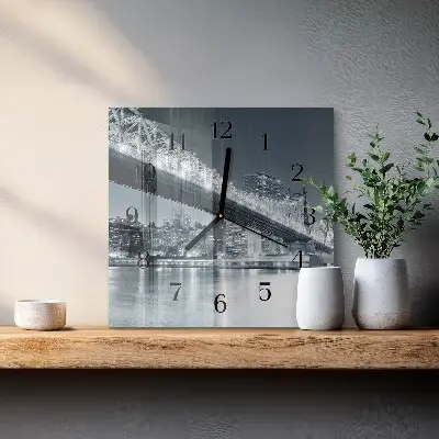 Decoratieve glazen klok vierkant Brug