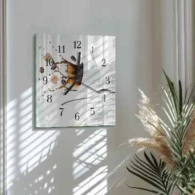 Vierkante glas klok Mok