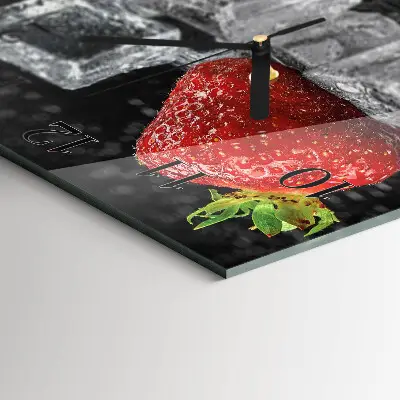 Vierkante glas klok Aardbeienijs